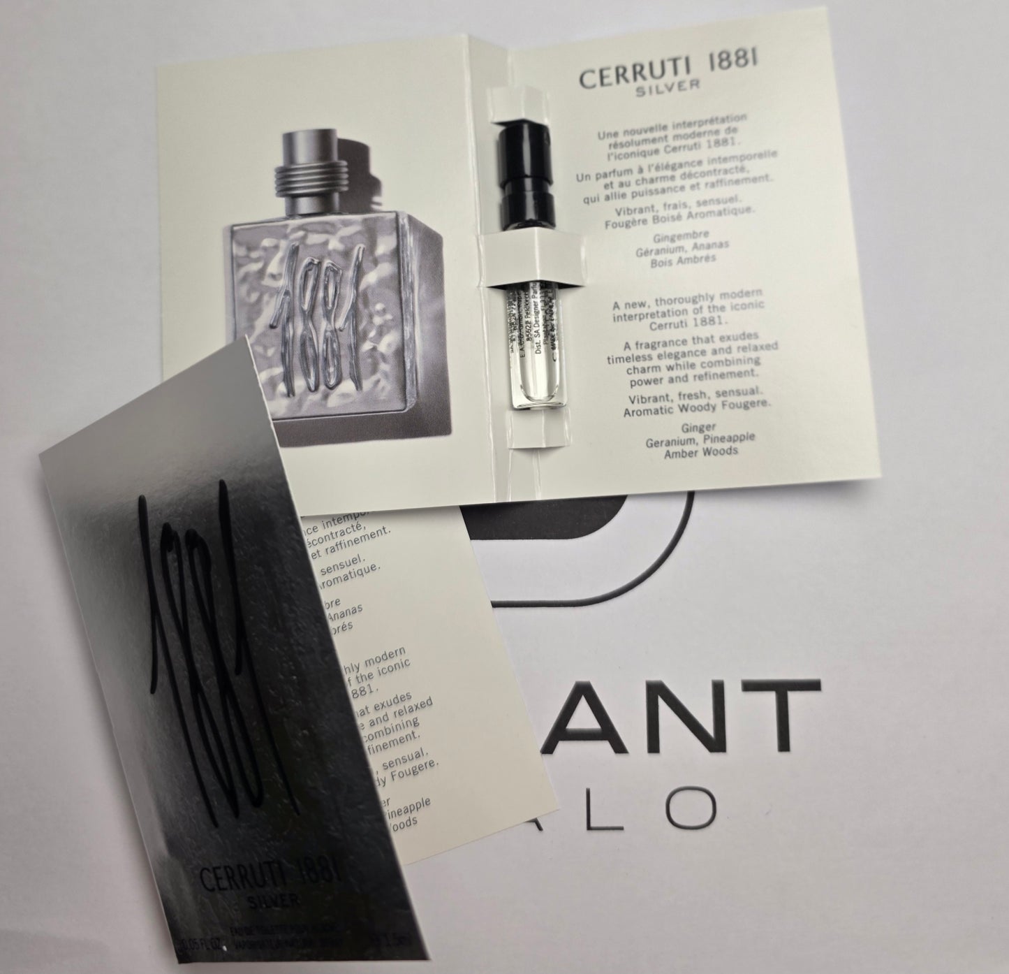 Echantillon Cerruti 1881 SILVER EDT 1.5ML