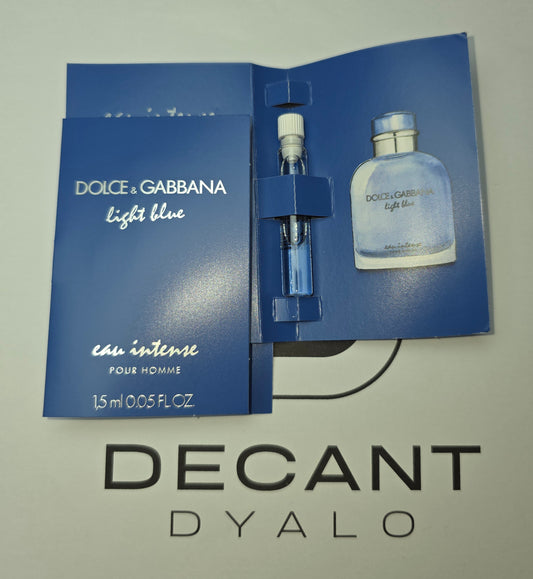 Echantillon Light Blue Eau Intense pour Homme 1.5ml