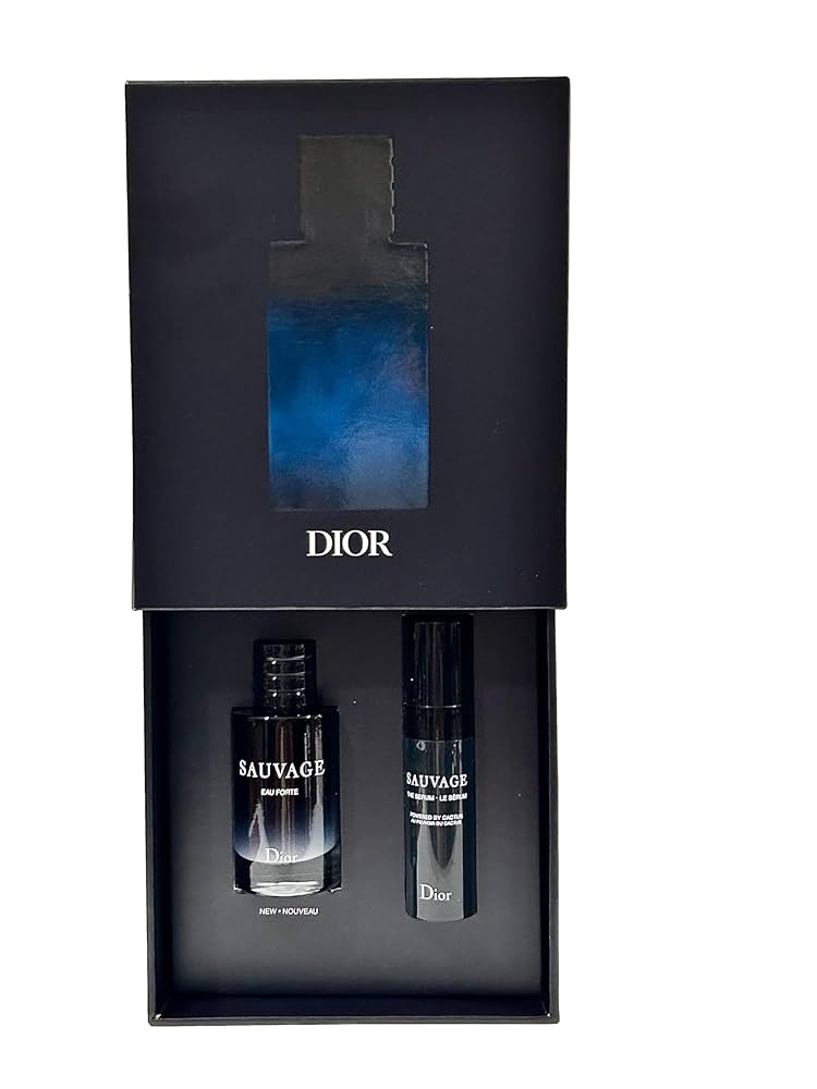 Christian Dior Sauvage Eau Forte For Men Mini Set Parfum Water-Based 10ml + The Serum 5ml